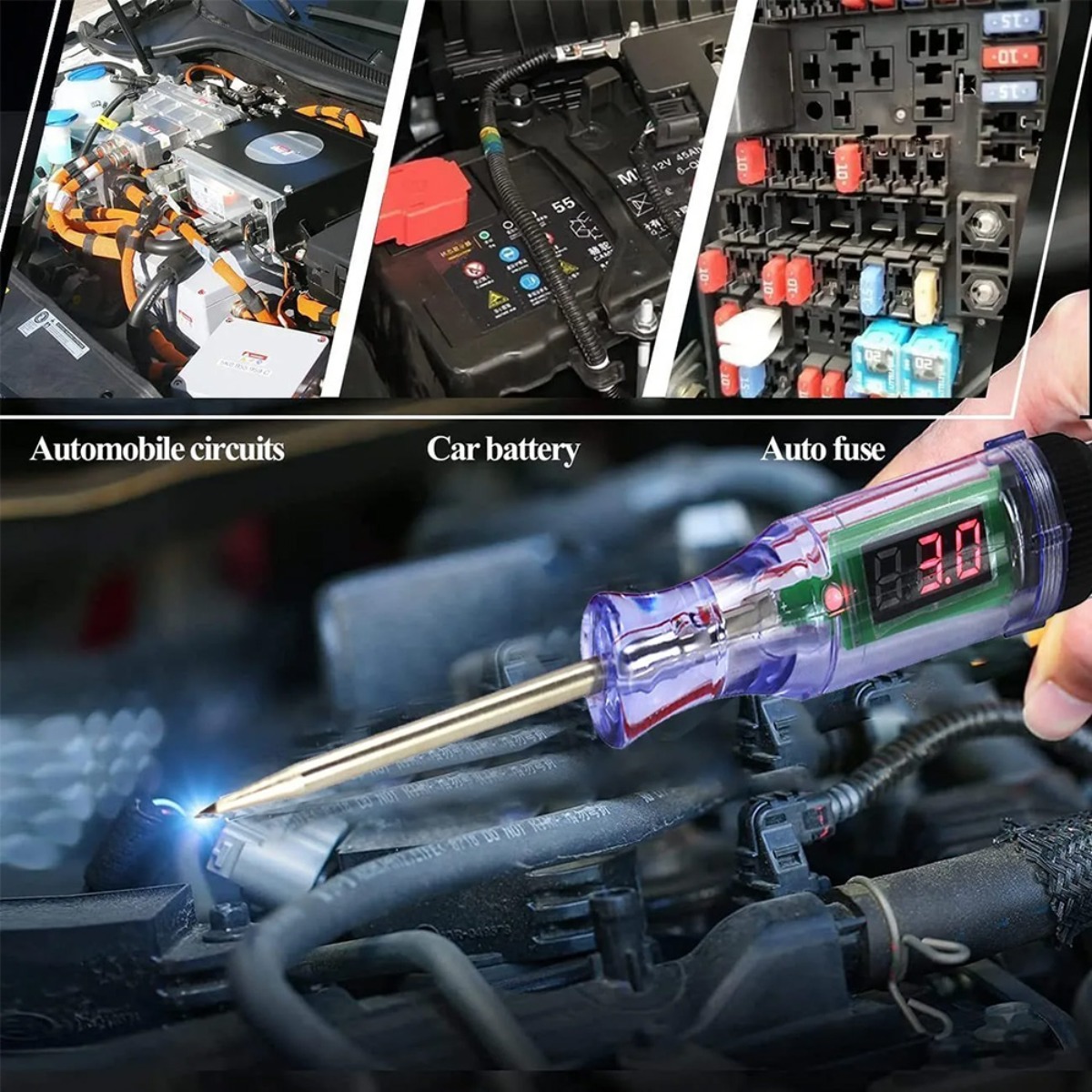 Penguji Sirkuit Tegangan Mobil - Electronics Repair Tools ulasan dan harga
